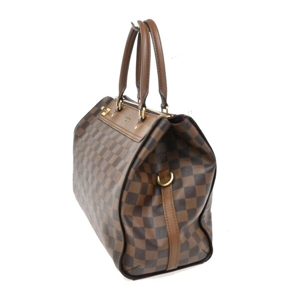 LOUIS VUITLOUIS LV Logo Greenwich Hand Bag Damier Leather Brown N41337 79KB349 - Picture 2 of 16